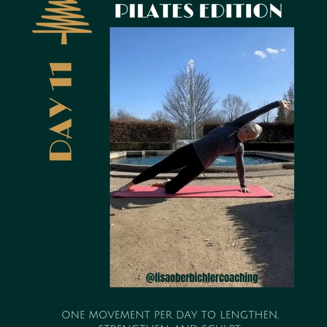 🎄✨ Day 11 of the 24 Days of Fitmas — Pilates Edition ✨🎄
Today’s Move: Side Kneeling Reach + Crunch

We’re taking things side-body style today — firing up your obliques, hips, and those sneaky stability muscles that help you move with grace… or at least stay upright while carrying ALL the holiday groceries at once. 😉

🔥 How to Do It:
👉 Start in a tall kneeling position and extend one leg out to the side
👉 Reach your top arm up to the ceiling — long spine, ribs knit in
👉 Exhale as you pull elbow toward knee in a controlled side crunch
👉 Inhale to lengthen back out like the majestic Pilates star you are 🌟
👉 Keep hips stacked, core engaged, and think up and out (not forward!)

It’s a reach… it’s a crunch… it’s basically the holiday spirit working your obliques.
Because nothing says Merry Fitmas! like a strong, sculpted waistline ready for all that joyful twisting and gift-opening. 🎁💪

🎅✨ Festive Message:
“May your side body be long, your core be strong, and your holiday stress be gone!”

#24DaysofFitmas #PilatesEdition #Day11 #PilatesLove #ObliqueStrength #SideBodyPower #HolidayMovement #FestiveFitness #PilatesJoy #FitmasChallenge #MoveWithMerriment
