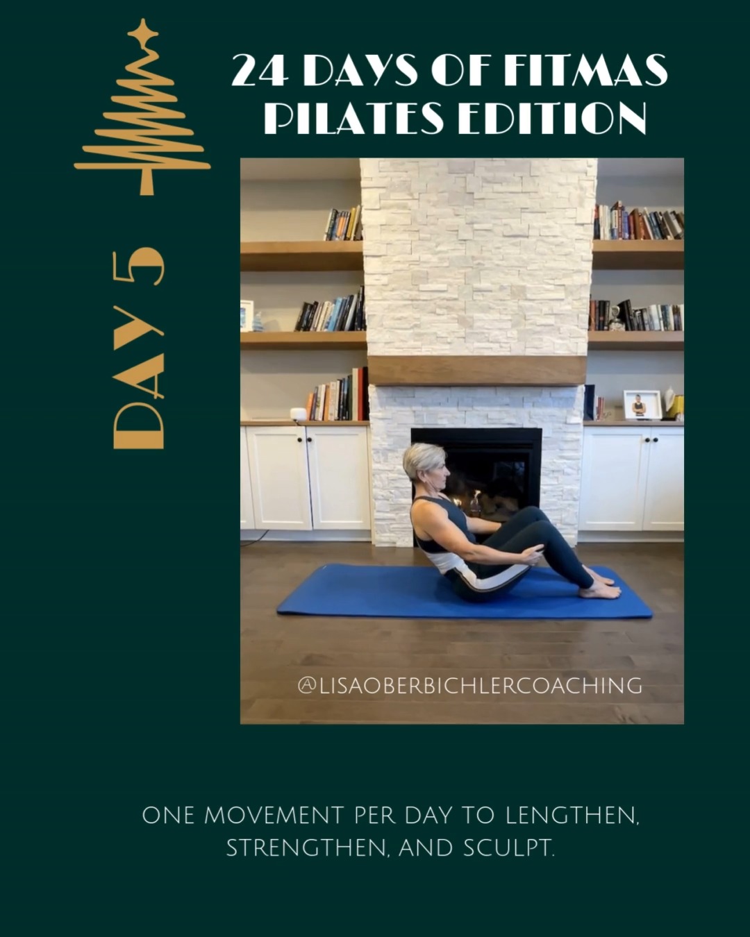 ✨ Day 5 • 24 Days of Fitmas • Pilates Edition ✨
HALF ROLL BACK + HOLD

Today we’re dialing up the deep core fire with the Half Roll Back and Hold — simple, spicy, and oh-so-effective! 🔥

How to do it:
• Sit tall, feet grounded, spine long
• Inhale to prepare, exhale as you tuck your tailbone and roll halfway back
• Keep your chest open, shoulders relaxed
• Hold at that “ooh-this-is-working” spot
• Pull your belly in and up like you're zipping up a tight jacket
• Breathe… slowly… intentionally… while your abs start writing their own holiday story 🎄💪

Make it fun:
Pretend you’re slowly sliding back into a comfy winter chair — but someone yelled FREEZE!❄️
Smile through the shake… that’s just your core getting festive.

Let’s keep building strength, stability, and a powerhouse core this Fitmas! ✨

#24DaysofFitmas #PilatesEdition #HalfRollBack #CoreStrength #PilatesChallenge #PilatesWithLisa #HolidayFitmas #FeelTheBurn #StrongerEveryDay #MoveWithPurpos